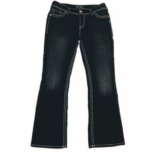 Silver Suki Flap Jeans. Cotton Poly blend Comfy